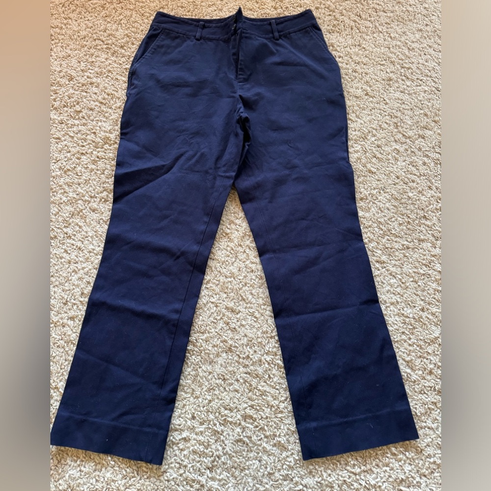 Lauren Ralph Lauren Navy flat front pants